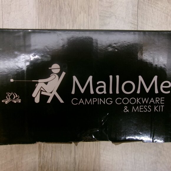 New MalloMe Camping Cookware & Mess Kit - Pot Frying Pan Bowls Utensils Bag - Picture 5 of 6
